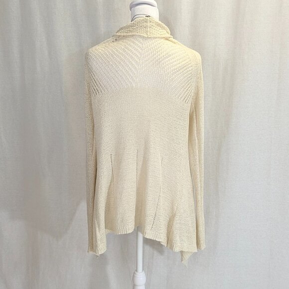 Keren Hart Size Small Cream Colored Open Weave Cardigan - Picture 4 of 13